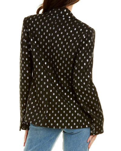 Shop Tanya Taylor Andie Silk-blend Jacket In Black