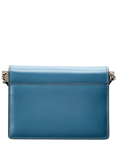 Shop Valextra Swing Small Leather Shoulder Bag In Blue