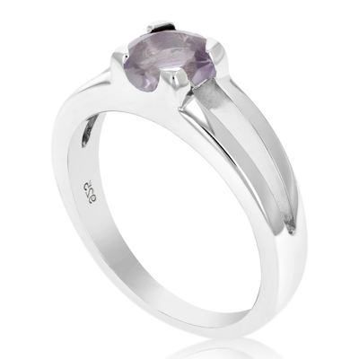 Shop Vir Jewels 1/2 Cttw Purple Amethyst Ring .925 Sterling Silver With Rhodium Round Shape 6 Mm