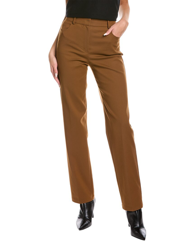 Shop Les Copains Straight Pant In Brown