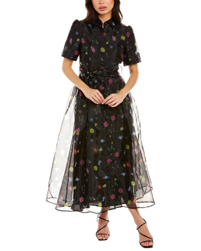 Shop Olivia Rubin Peony Midi Dress In Multi
