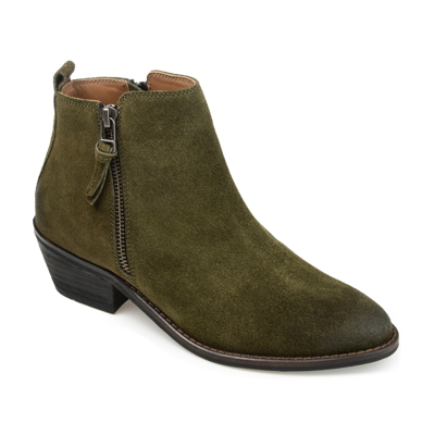 Shop Journee Signature Women's Tru Comfort Foam Genuine Leather Charlotte Bootie In Green