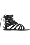 Ancient Greek Sandals Galatia Leather Multi Strap Sandals In Black