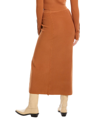 Shop Nicholas June Midi Skirt In Brown