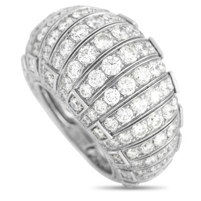 Shop De Grisogono 18k White Gold 7.30 Ct Diamond Ring In Silver