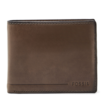 Shop Fossil Men's Allen Leather Rfid Passport Case In Brown