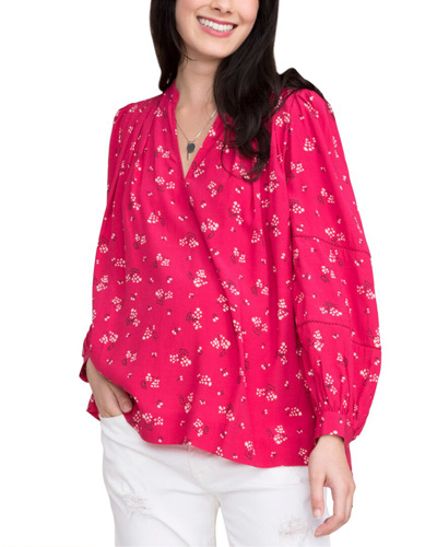 Shop Hatch The Joselyn Blouse In Pink