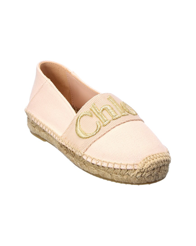 Shop Chloé Chloe Canvas Espadrille In Pink