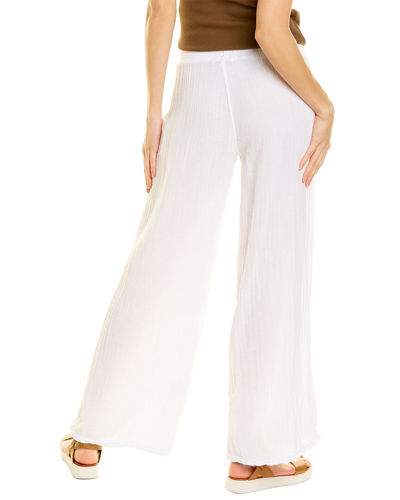 Shop Michael Stars Smocked Wide Leg Pant In White