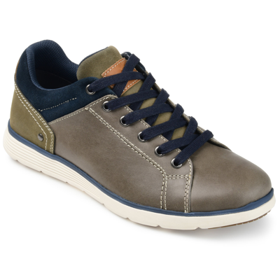 Shop Territory Flint Casual Leather Sneaker In Grey