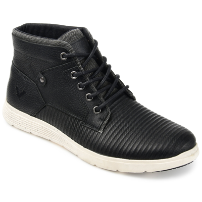 Shop Territory Magnus Casual Leather Sneaker Boot In Black