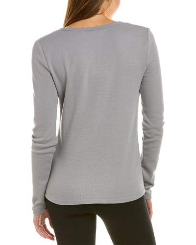 Shop Splendid Thermal V-neck Sweater In Grey