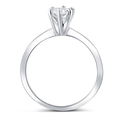 Shop Pompeii3 Platinum .72ct Marquise Natural Certified Diamond Solitaire Engagement Ring In Silver