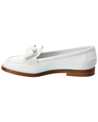 Shop Ferragamo Salvatore  Vivaldo Leather Loafer In White