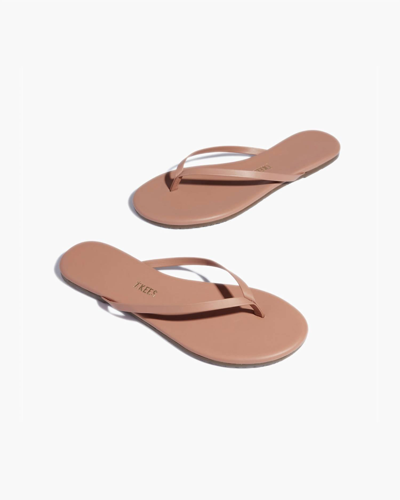 Shop Tkees Matte Hazelberry Slide Sandal In Nude In Beige