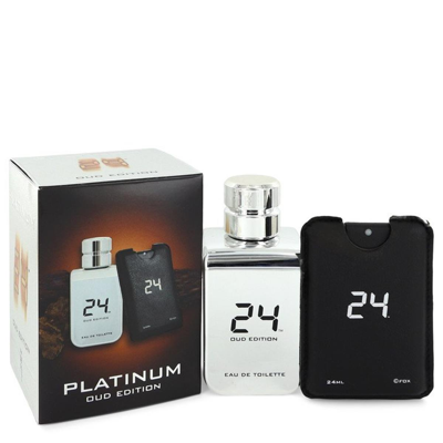 Shop Scentstory 552267 24 Platinum Oud Edition Cologne Gift Set For Unisex In Pink