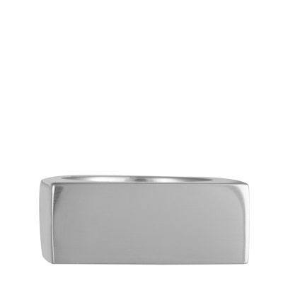 Shop Georg Jensen Aria Silver Flat Band Ring In White
