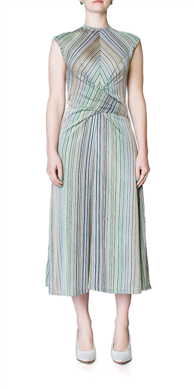 Shop Beaufille Chagall Striped Knit Dress In Blue Stripe