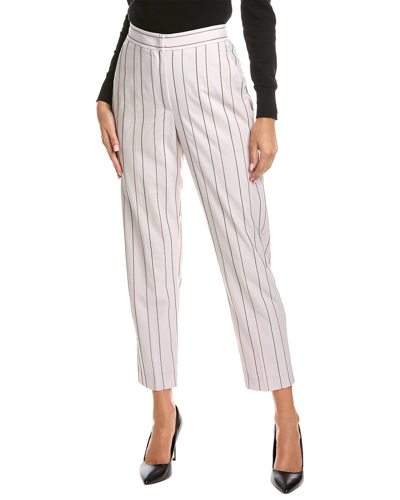 Shop Brunello Cucinelli Ball Chain Wool-blend Pant In White
