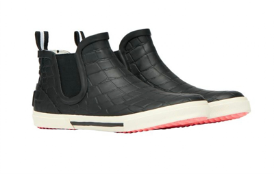 Shop Joules Rainwell Waterproof Chelsea Rain Boot In Black Croc