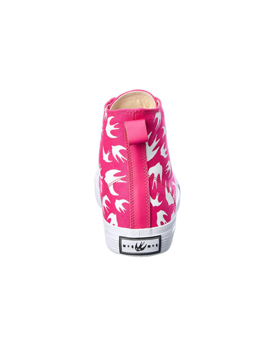 Shop Mcq By Alexander Mcqueen Swallow Canvas High Top Sneaker In Pink