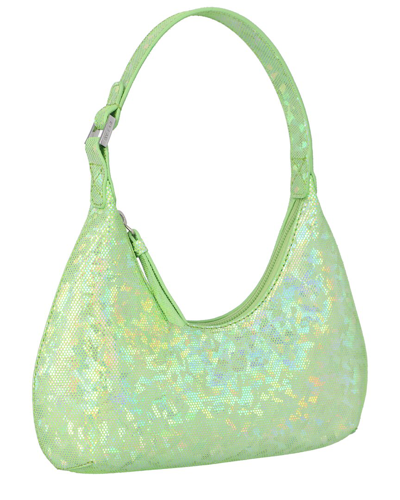 Shop By Far Baby Amber Leather Shoulder Bag In Green
