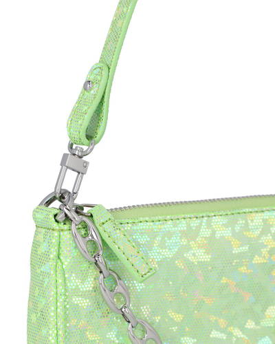 Shop By Far Rachel Mini Leather Shoulder Bag In Green
