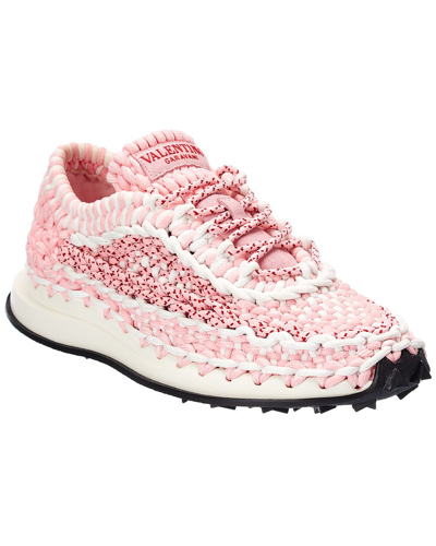 Shop Valentino Crochet Sneaker In Pink