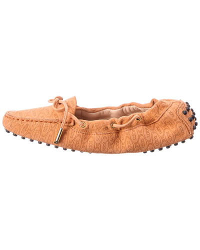 Shop Tod's Tods Alber Elbaz Suede Loafer In Pink