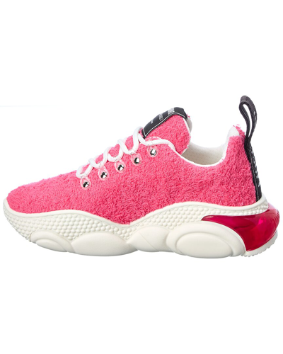 Shop Moschino Teddy Bubble Terry Cloth Sneaker In Pink