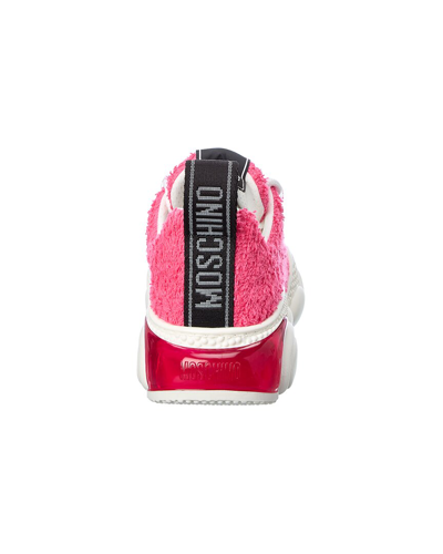 Shop Moschino Teddy Bubble Terry Cloth Sneaker In Pink