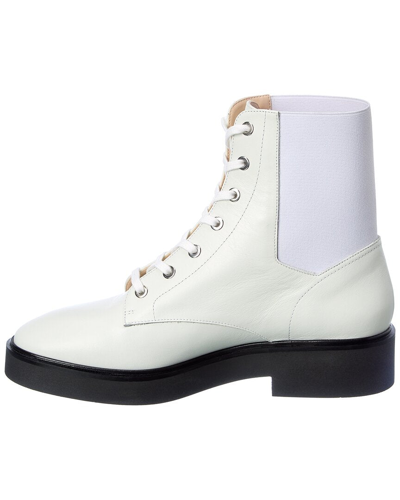 Stuart Weitzman Henley Leather Bootie In White