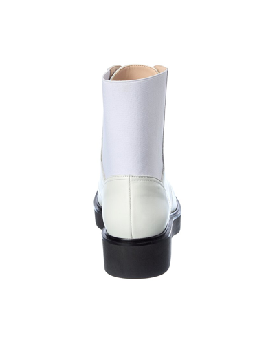 Stuart Weitzman Henley Leather Bootie In White