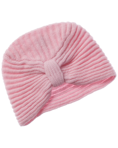 Shop Qi Cashmere Shaker Stitch Cashmere Turban In Pink
