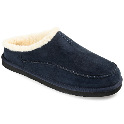 Shop Vance Co. Lavell Moccasin Clog Slipper In Blue