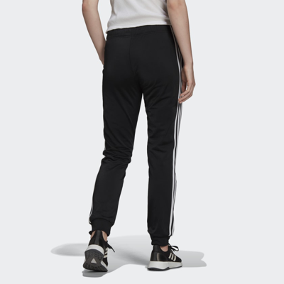 Shop Adidas Originals Women's Adidas Primegreen Essentials Warm-up Slim Tapered 3-stripes Track Pants In Black