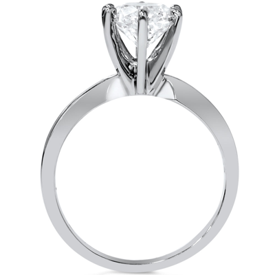 Pompeii3 2ct Solitaire Moissanite Engagement Ring 14k White Gold In White
