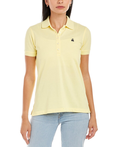 Shop Brooks Brothers Brooks Brother Golf Polo Shirt In Yellow