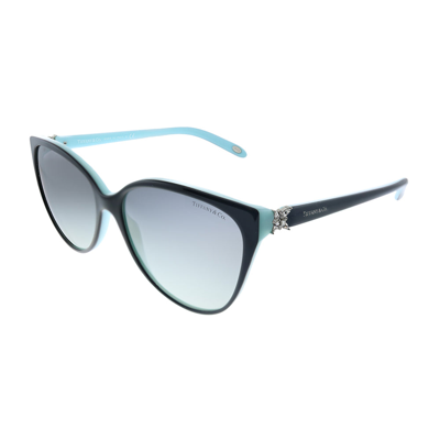 Shop Tiffany & Co Tf 4089b 80553c Womens Cat-eye Sunglasses In Blue