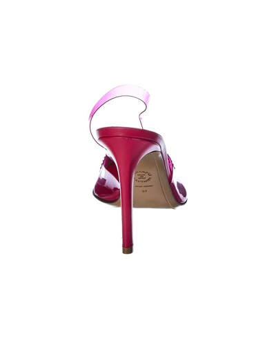 Shop Alexandre Vauthier Amber Ghost Cry 100 Vinyl & Leather Slingback Pump In Pink