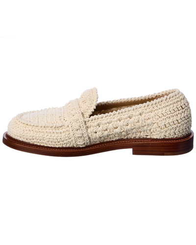 Shop Chloé Chloe Kayla Crochet Loafer In White