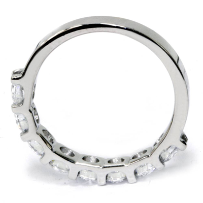 Pompeii3 2ct Diamond U Prong Wedding Ring 14k White Gold Anniversary Band In Silver