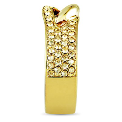 Shop Swarovski Gallon Gold-plated And Crystal Interlocking Band Ring