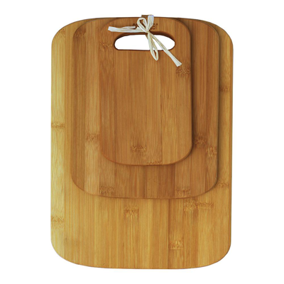 Shop Oceanstar 3-piece Bamboo Cutting Board Set, Rounded In Multi