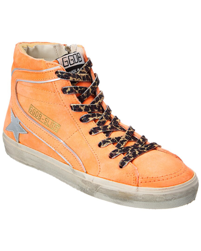 Shop Golden Goose Slide Suede Sneaker In Orange