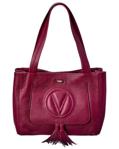 Valentino By Mario Valentino Estelle Leather Tote In Red ModeSens