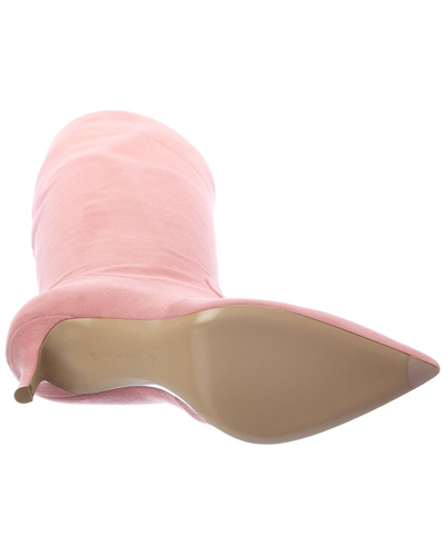 Shop Gianvito Rossi Hansen 70 Suede Knee-high Boot In Pink