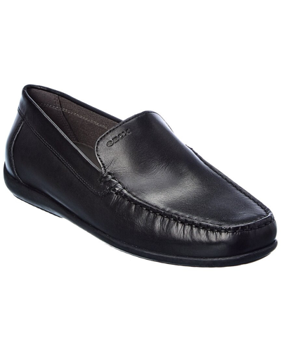 Shop Geox Ascanio Leather Loafer In Black