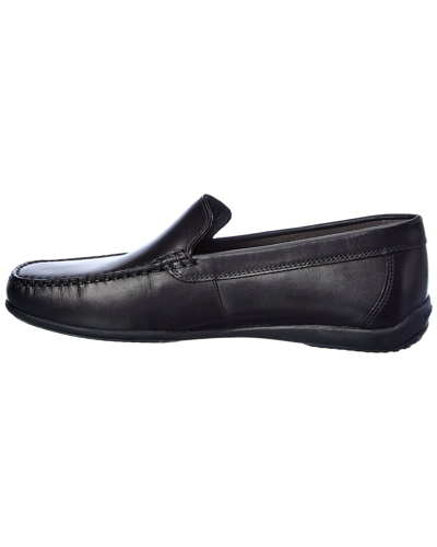 Geox Ascanio Leather Loafer In Black | ModeSens