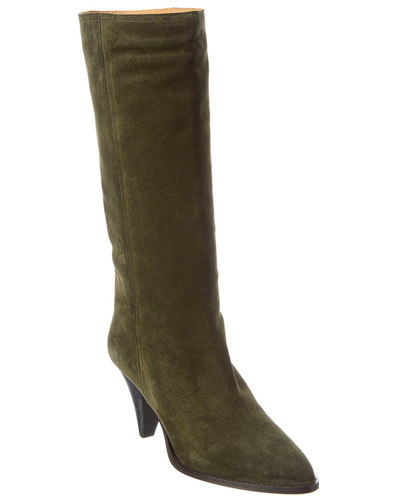 Shop Isabel Marant Rouxy Suede Boot In Green